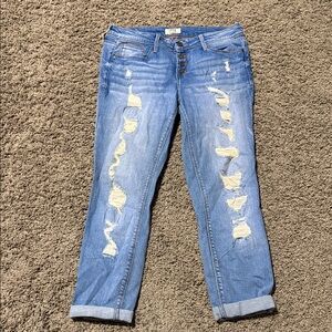 LEI Light Blue Distressed Boyfriend Jeans